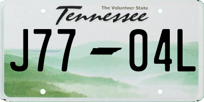 TN license plate J7704L