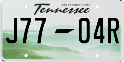 TN license plate J7704R
