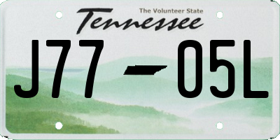 TN license plate J7705L