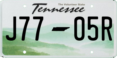 TN license plate J7705R