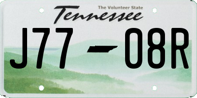 TN license plate J7708R