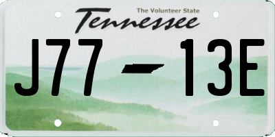 TN license plate J7713E