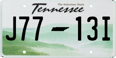 TN license plate J7713I