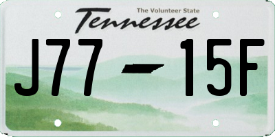 TN license plate J7715F