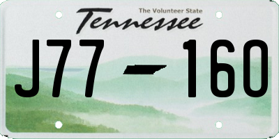 TN license plate J7716O