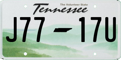 TN license plate J7717U