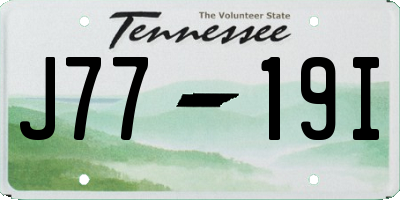 TN license plate J7719I