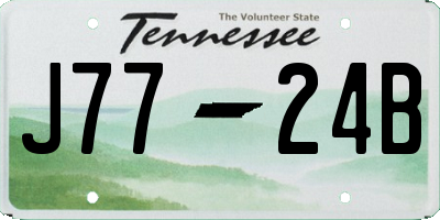TN license plate J7724B