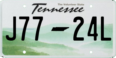 TN license plate J7724L
