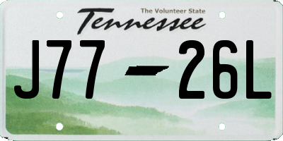TN license plate J7726L