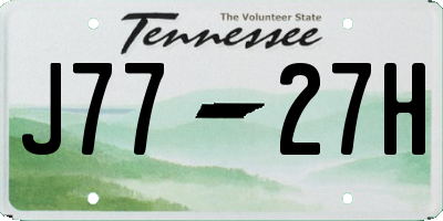 TN license plate J7727H