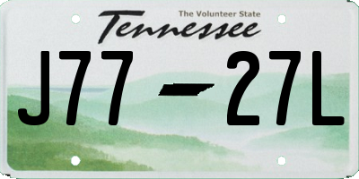 TN license plate J7727L