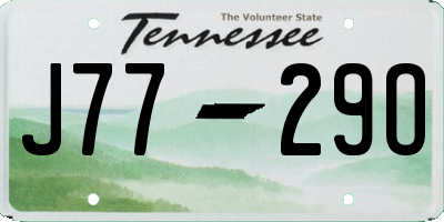 TN license plate J7729O