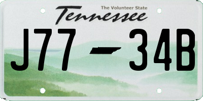TN license plate J7734B
