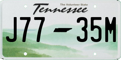 TN license plate J7735M