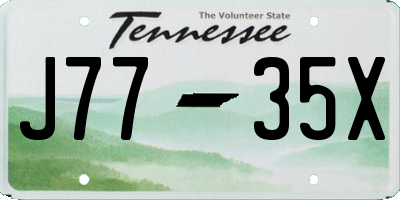TN license plate J7735X