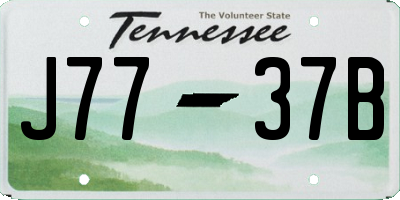 TN license plate J7737B