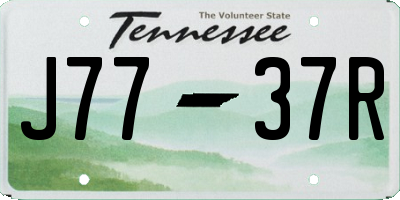 TN license plate J7737R
