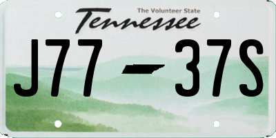 TN license plate J7737S