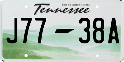 TN license plate J7738A