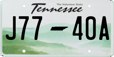 TN license plate J7740A