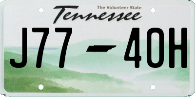 TN license plate J7740H