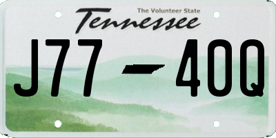 TN license plate J7740Q