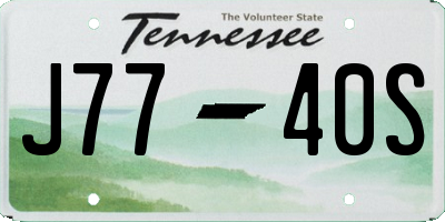 TN license plate J7740S
