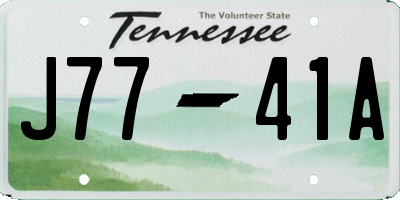 TN license plate J7741A