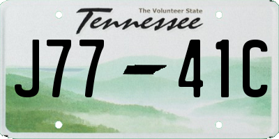 TN license plate J7741C