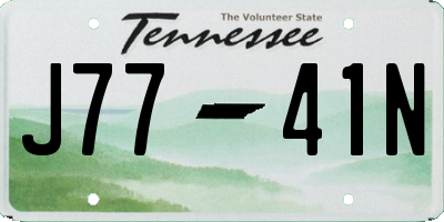TN license plate J7741N