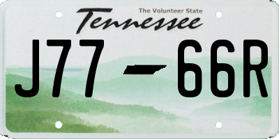 TN license plate J7766R
