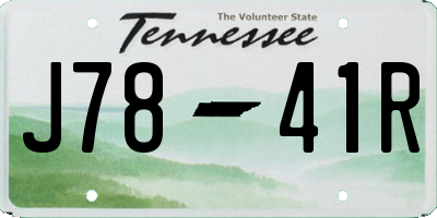 TN license plate J7841R