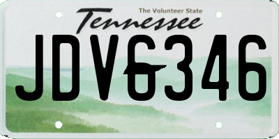 TN license plate JDV6346