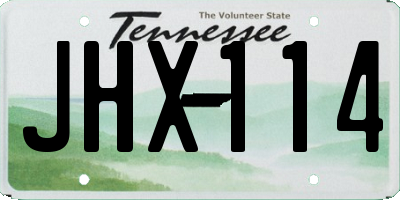 TN license plate JHX114