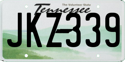 TN license plate JKZ339