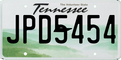 TN license plate JPD5454