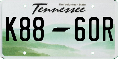 TN license plate K8860R