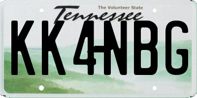 TN license plate KK4NBG