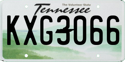 TN license plate KXG3066