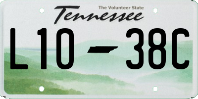 TN license plate L1038C