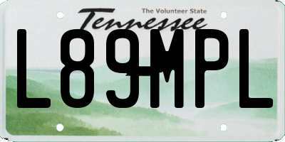TN license plate L89MPL