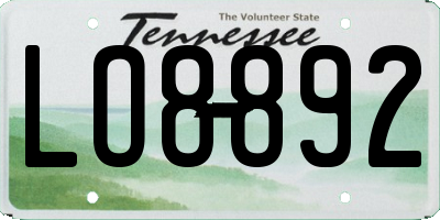 TN license plate LO8892