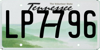 TN license plate LP7796