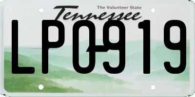 TN license plate LPO919