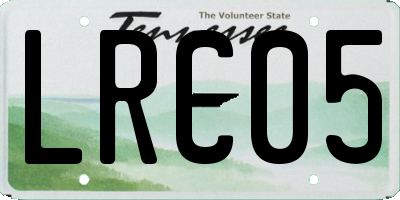 TN license plate LRC05