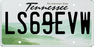 TN license plate LS69EVW