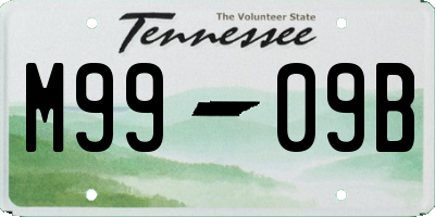 TN license plate M9909B