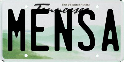 TN license plate MENSA