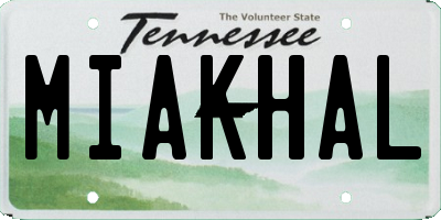 TN license plate MIAKHAL